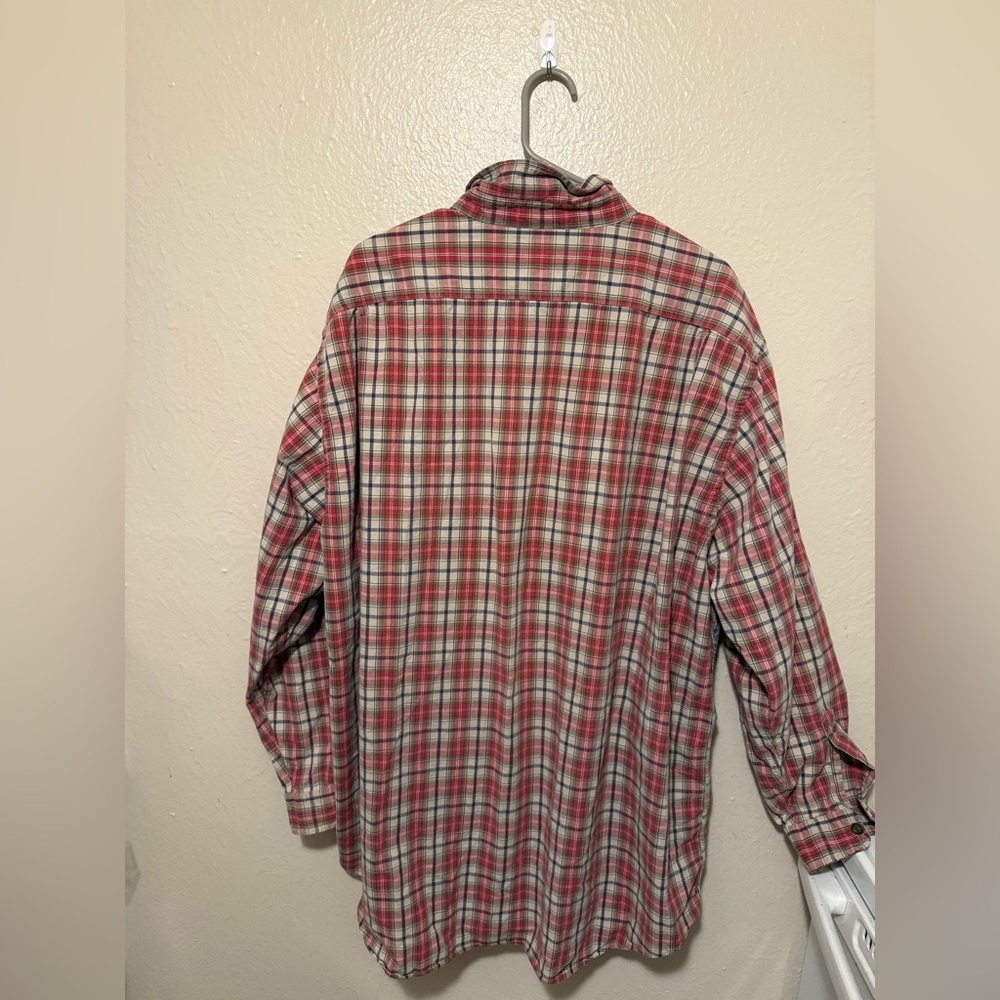 Vintage Abercrombie Men's Red Plaid Shirt - Picture 6 of 6